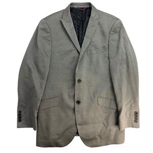 Billy London Blazer Men's 40R Gray Two‎ Button Sport Coat Modern Fit Business